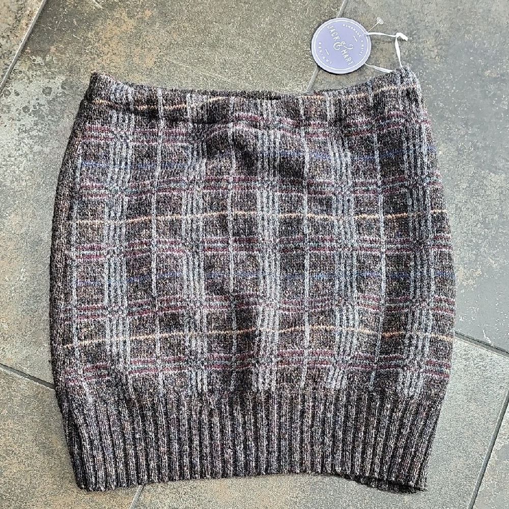 Plaid Wool Blend Skirt Butt Warmer